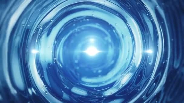 Абстрактний Фон Вихром Кристалічної Чистої Води Анімація Безшовної Петлі — стокове відео