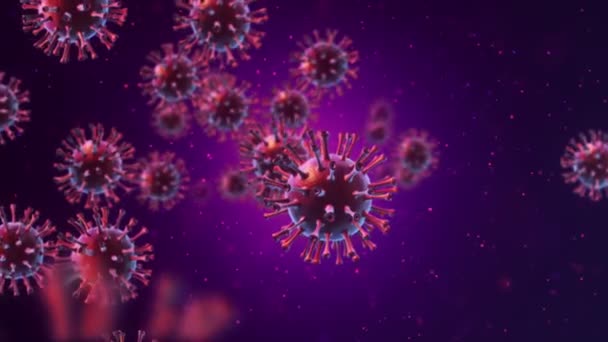 Animatie Van Bacteriën Virus Onder Microscoop Met Diepte Animatie Van — Stockvideo