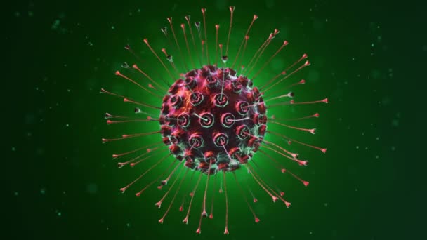 Animace Bakteriálního Viru Pod Mikroskopem Hloubkou Animace Bezešvé Smyčky — Stock video