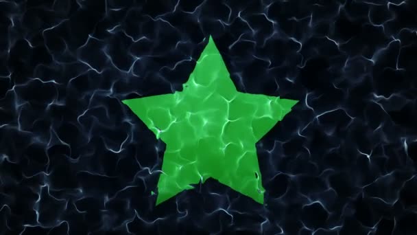 Abstract Spinning Star Dark Background — Stock Video