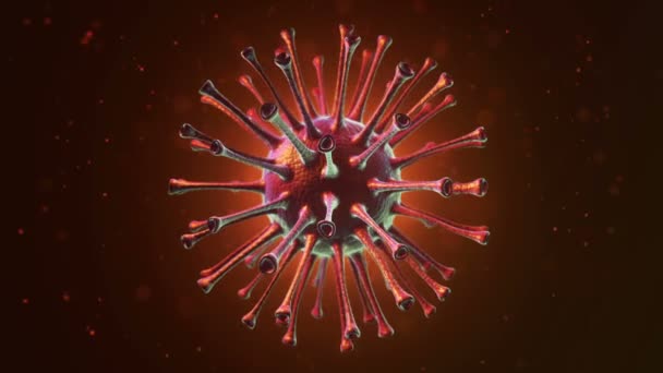 Animación Del Virus Las Bacterias Bajo Microscopio Con Profundidad Animación — Vídeo de stock