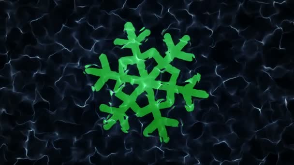 Animation Flying Flickering Particles Form Christmas Sign Winter Holidays Dark — Stock Video