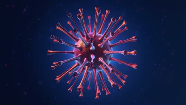 Animáció Baktériumvírus Mikroszkóp Alatt Mélység Animáció Zökkenőmentes Hurok — Stock videók