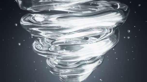 水晶般清洁水旋流的文摘背景 无缝循环动画 — 图库视频影像