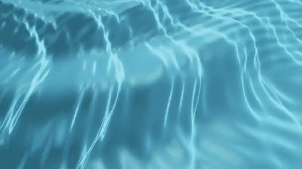 Abstracte Achtergrond Met Animatie Zwaaien Van Blauwe Waterlijn Animatie Van — Stockvideo