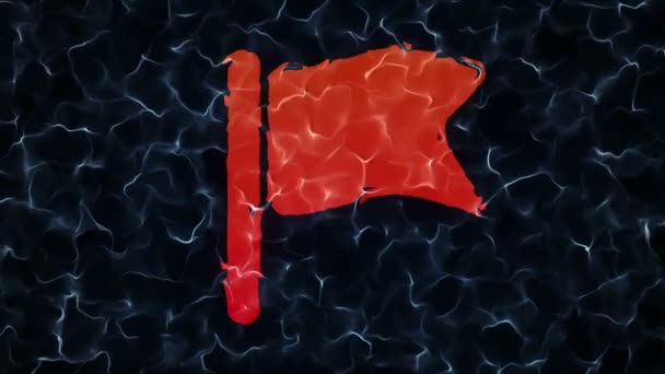 Анімація Літаючих Мерехтливих Цифр Знака Розташування Або Символу Місця Темному — стокове відео