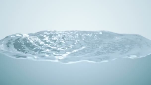 Abstrakter Hintergrund Mit Animiertem Winken Der Blauen Wasserlinie Animation Einer — Stockvideo