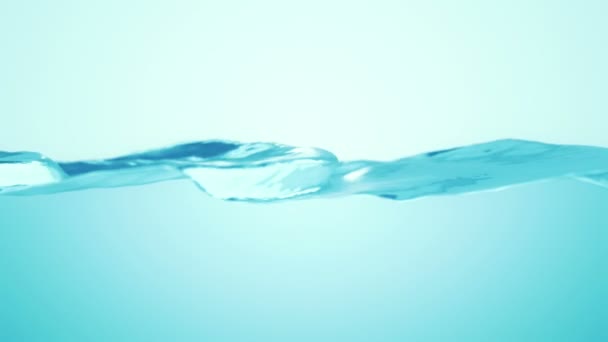 Abstrakter Hintergrund Mit Animiertem Winken Der Blauen Wasserlinie Animation Einer — Stockvideo