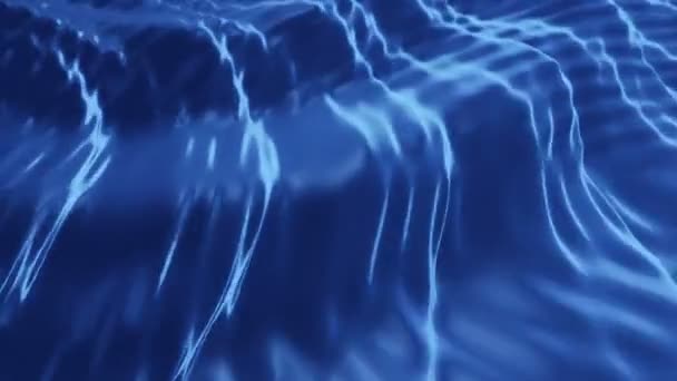 Streszczenie Tła Animacją Machania Niebieskiej Linii Wodnej Animacja Pętli Płynnej — Wideo stockowe