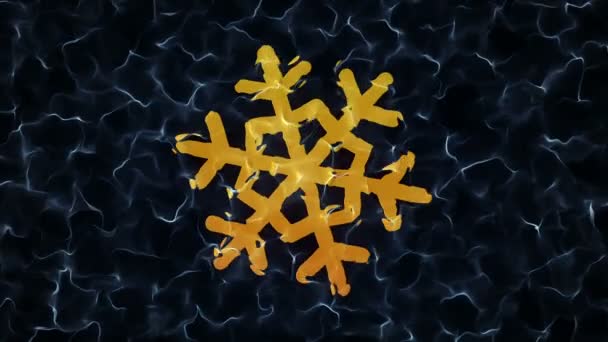 Κινούμενα Σχέδια Σωματιδίων Που Τρεμοπαίζουν Σχηματίζουν Χριστουγεννιάτικο Σήμα Χειμερινές Διακοπές — Αρχείο Βίντεο
