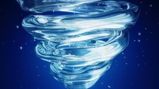 Abstracte Achtergrond Met Werveling Van Kristalhelder Water Animatie Van Een — Stockvideo