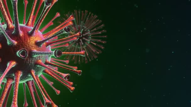 Animación Del Virus Las Bacterias Bajo Microscopio Con Profundidad Animación — Vídeo de stock