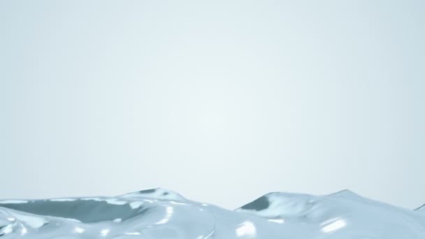 Abstract Background Animation Waving Blue Waterline Animation Seamless Loop — Stockvideo