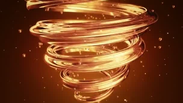 Fond abstrait avec tourbillon d'eau cristalline propre. Animation de boucle transparente  