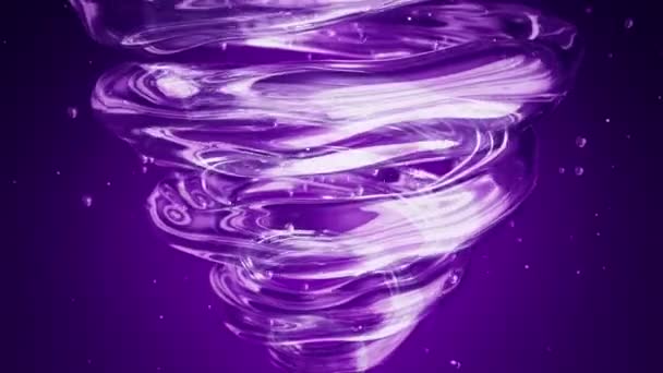 Fond abstrait avec tourbillon d'eau cristalline propre. Animation de boucle transparente  