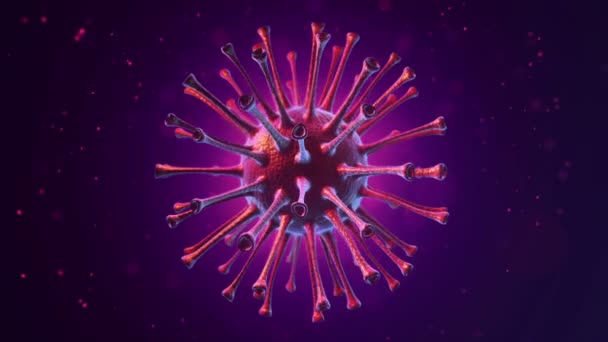 Mikroskop Altında Bakteri Virüsünün Derinliği Kusursuz Döngü Animasyonu — Stok video