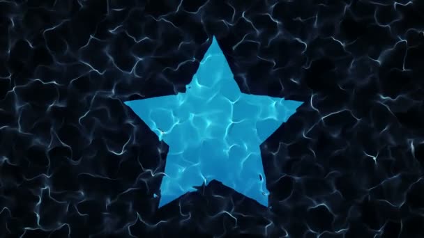 Abstract Spinning Star Dark Background — Stock Video
