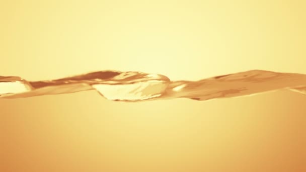 Abstract Background Animation Waving Golden Waterline Animation Seamless Loop — Stock Video