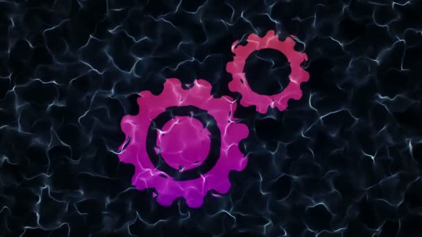 Fondos Abstractos Con Animación Marcha Símbolos Vidrio Fondo Del Circuito — Vídeo de stock