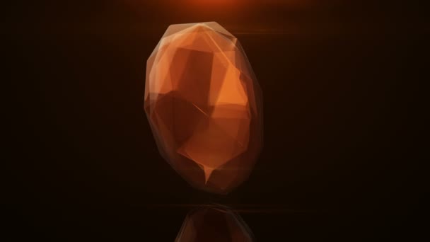 Rotation Animation Coeur Cristal Concept Saint Valentin Animation Boucle Transparente — Video