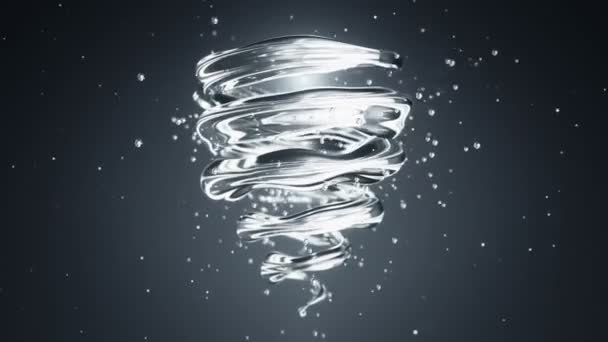 結晶きれいな水の渦と抽象的な背景 シームレスループのアニメーション — ストック動画