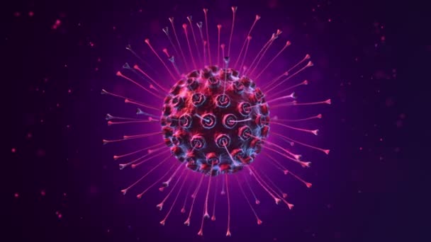 Animación Del Virus Las Bacterias Bajo Microscopio Con Profundidad Animación — Vídeo de stock