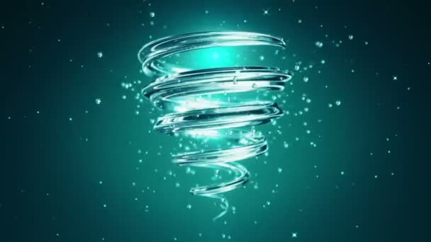 Abstrakter Hintergrund Mit Einem Strudel Aus Kristallklarem Wasser Animation Einer — Stockvideo
