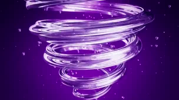 Fond abstrait avec tourbillon d'eau cristalline propre. Animation de boucle transparente  