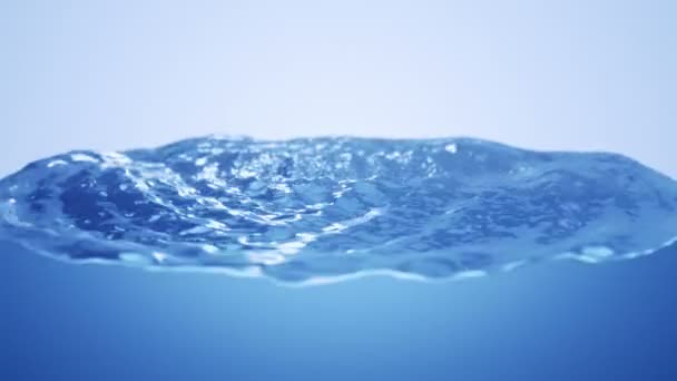 Abstract Background Animation Waving Blue Waterline Animation Seamless Loop — Stockvideo