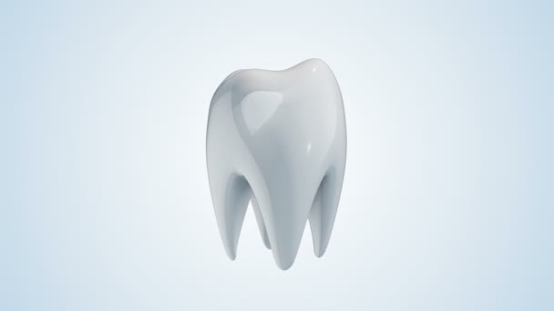 Animation rotation of white tooth covering from protection glass