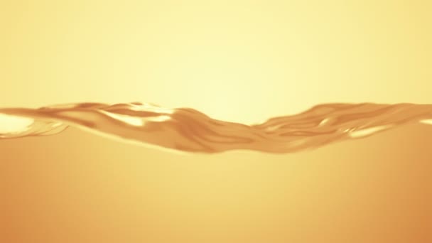 Abstract Background Animation Waving Golden Waterline Animation Seamless Loop — Stock Video