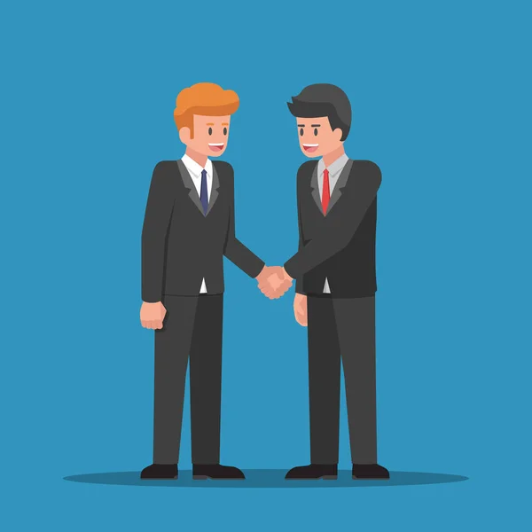 Hommes d'affaires serrant la main ensemble . — Image vectorielle