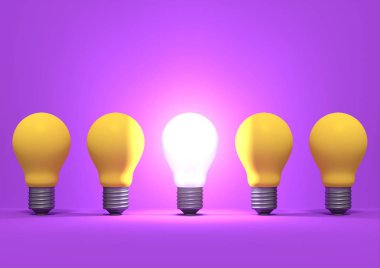 Sarı bu grup arasında ışıklı akkor ampul