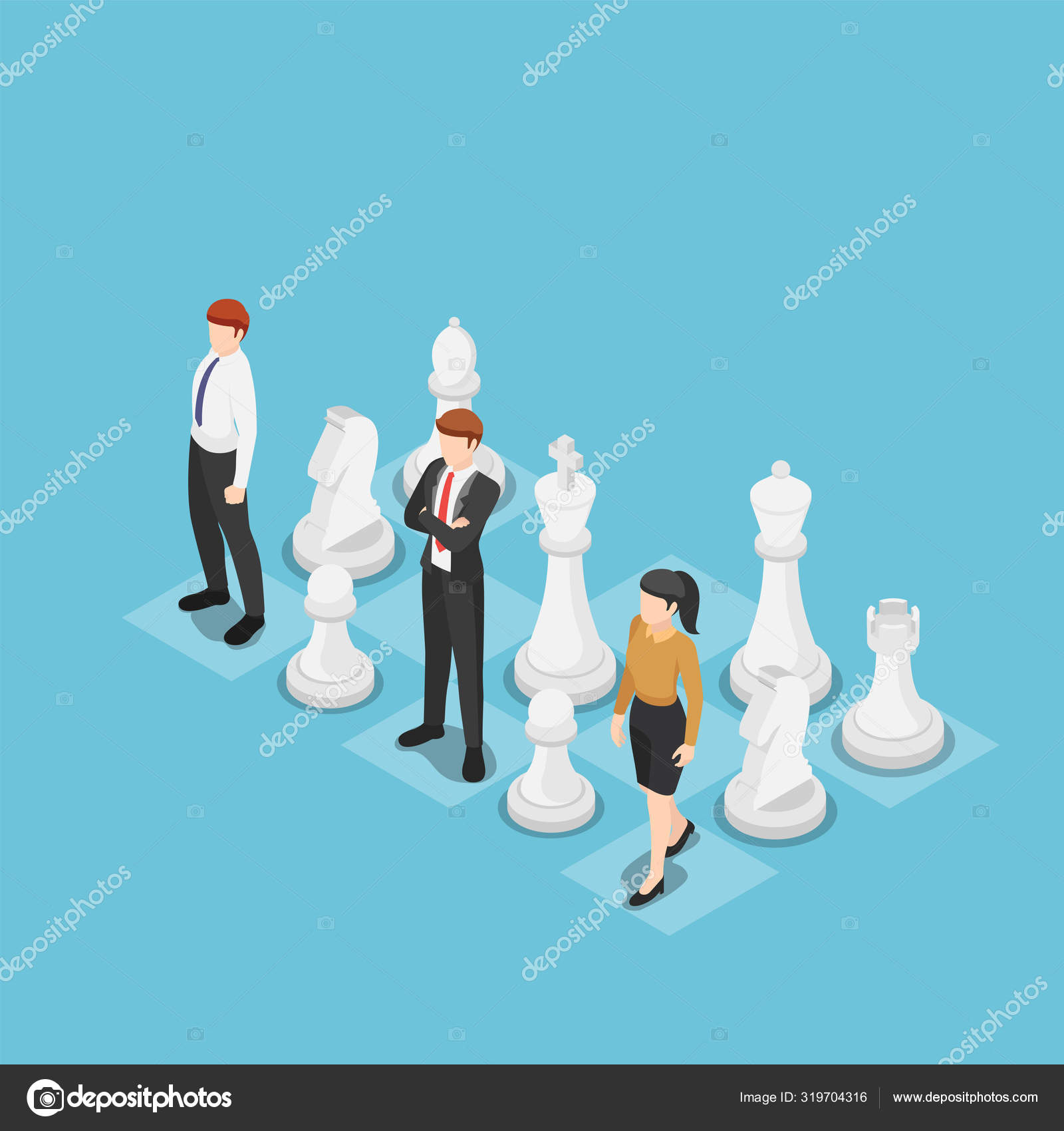 vetor isométrico do ícone do movimento do cavalo. xadrez online
