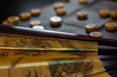 Xiangqi. Çin geleneksel oyunu. Çin satrancı. Tahta oyunu.