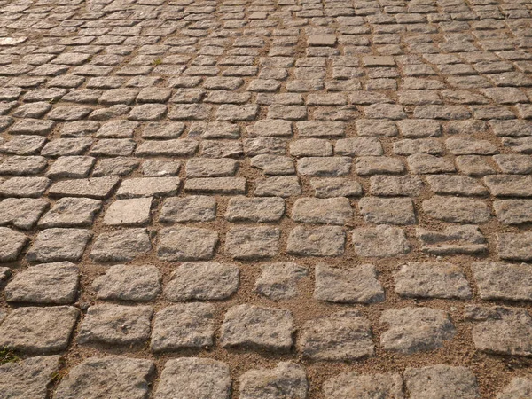 Piedras Pavimentación Antiguas Perspectiva Primer Plano Fondo Textura — Foto de Stock