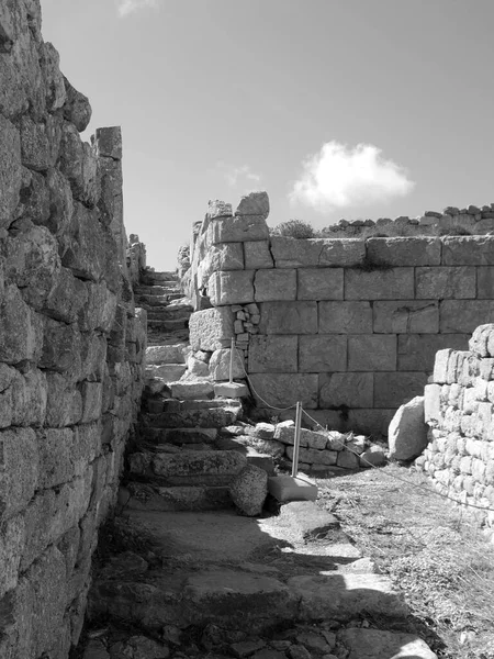 Les Ruines Ancienne Ville Tehra Sur Plateau Montagne Mesa Vouno — Photo