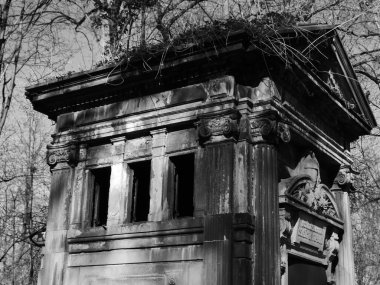 St. Petersburg / Russia - 06.05.2018: Smolenskoye  Lutheran Cemetery.