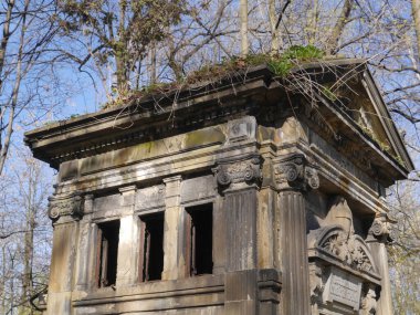St. Petersburg / Russia - 06.05.2018: Smolenskoye  Lutheran Cemetery.