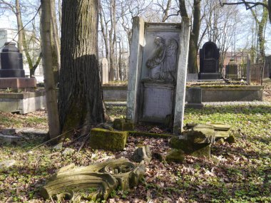 St. Petersburg / Russia - 06.05.2018: Smolenskoye  Lutheran Cemetery.