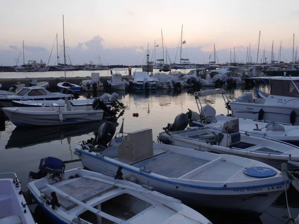 Vlychada Santorin Grèce Octobre 2018 Vue Jetée Avec Yachts Bateaux — Photo