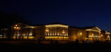 Saint-Petersburg / Russia -  05.07.2018: Hermitage, Winter Palace at night. 
