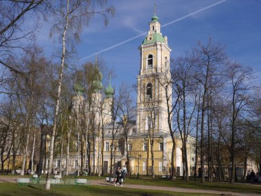 St. Petersburg / Russia - 05.06.2018: Church of the Annunciation on Vasilyevsky Island.