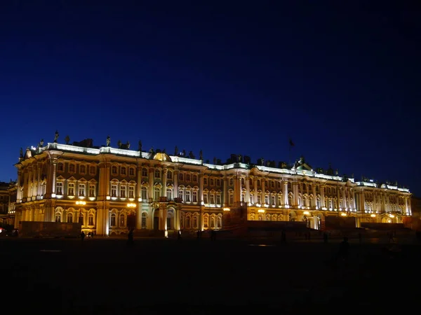 Saint-Petersburg / Russia -  05.07.2018: Hermitage, Winter Palace at night. 