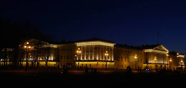 Saint Pétersbourg Russie 2018 Ermitage Palais Hiver Nuit — Photo