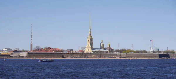 Saint Pétersbourg Russie 2018 Vue Forteresse Pierre Paul Depuis Rivière — Photo