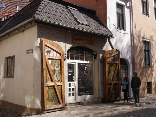 Vue Sur Rue Avec Une Architecture Ancienne Dans Centre Ville — Photo