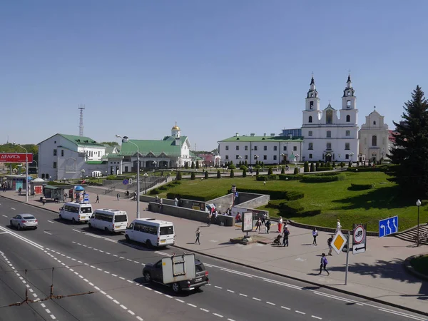 Blick Auf Die Heilig Geist Kathedrale Einem Sonnigen Tag Minsk — Stockfoto