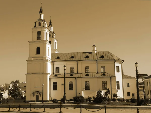 Blick Auf Die Heilig Geist Kathedrale Einem Sonnigen Tag Minsk — Stockfoto