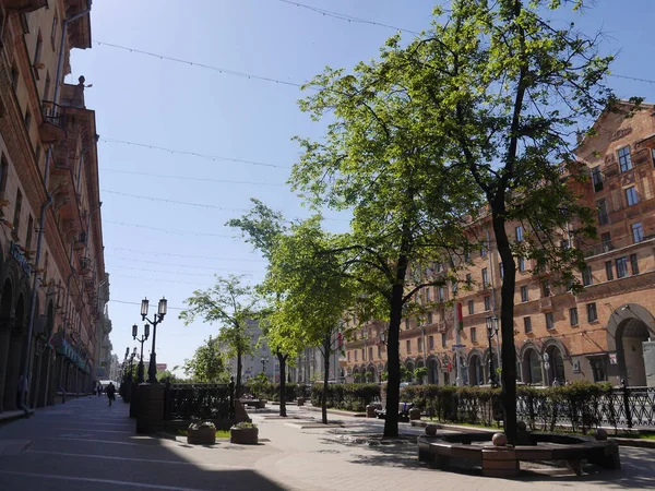 Boulevard Calle Lenin Minsk Belarús — Foto de Stock